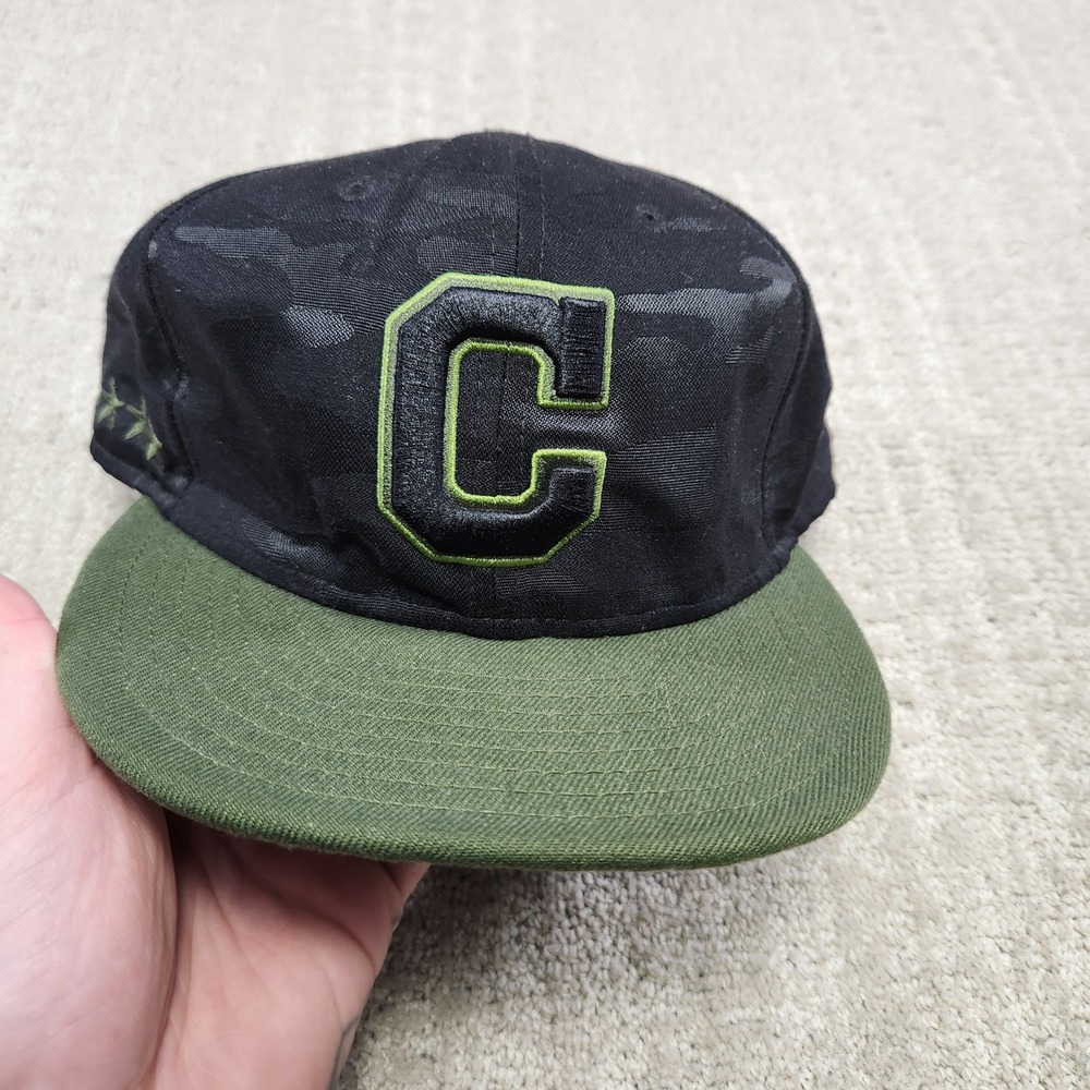 New Era 9FIFTY Cleveland Guardians MLB Snapback Hat‎ Black Camo Crucial Catch